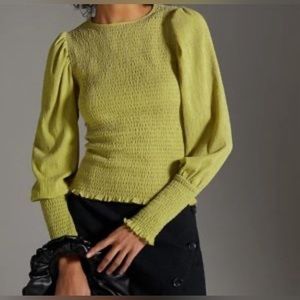 NWT Anthropologie Smocked Top